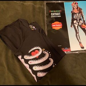 La Meurta  Halloween Skeleton Catsuit